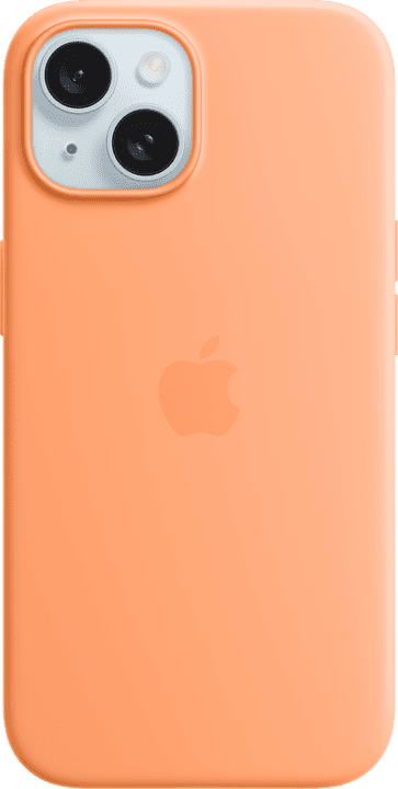 <p>Apple Silikondeksel med MagSafe til iPhone 15, appelsinsorbet</p>