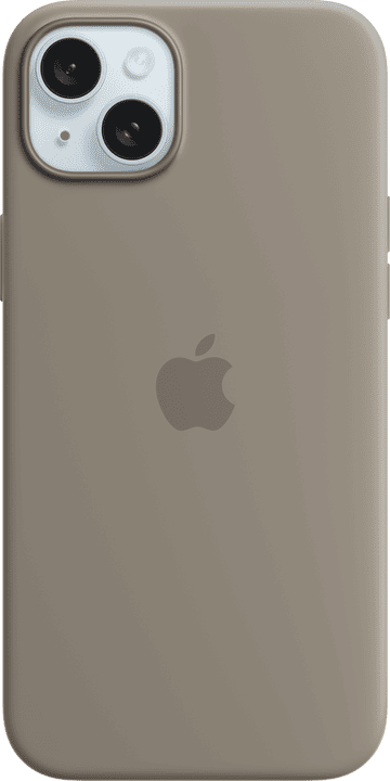 <p>Apple Silikondeksel med MagSafe til iPhone 15 Plus, leire</p>