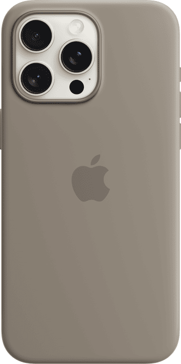 <p>Apple Silikondeksel med MagSafe til iPhone 15 Pro, leire</p>