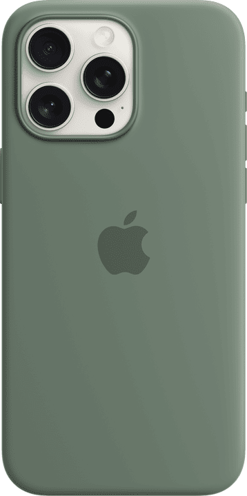 <p>Apple Silikondeksel med MagSafe til iPhone 15 Pro Max, sypress</p>