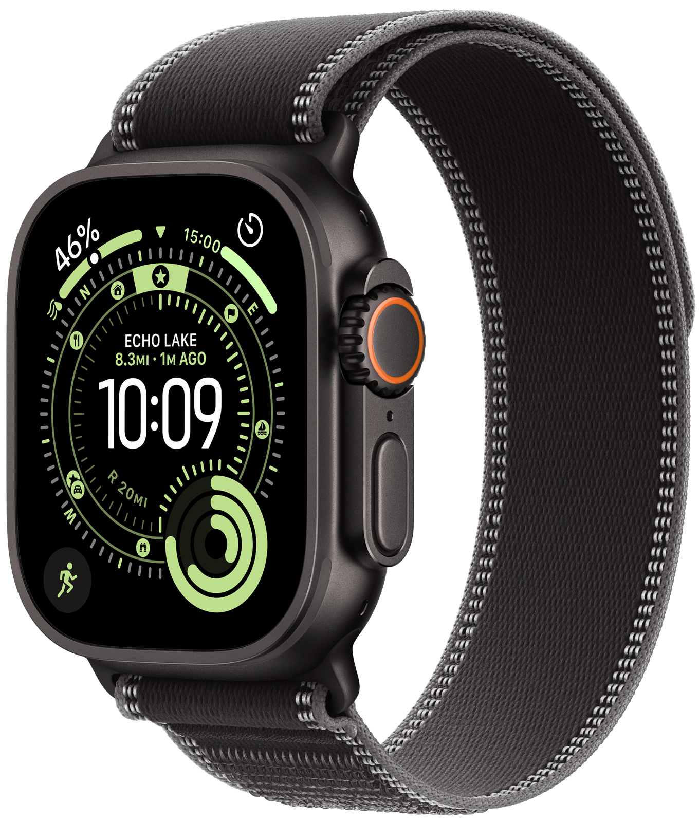 <p>Apple Watch Ultra 3 svart titanium case 49mm, svart trial loop, M</p>