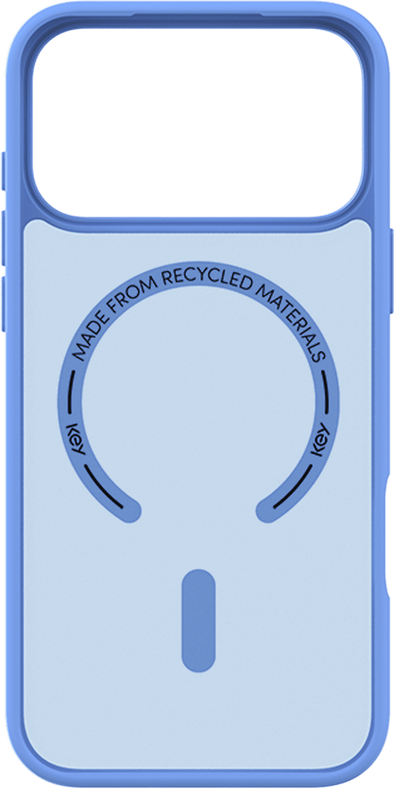 <p>Key frosted case med MagSafe til iPhone 18 Pro / 17 Pro, bl&aring;</p>