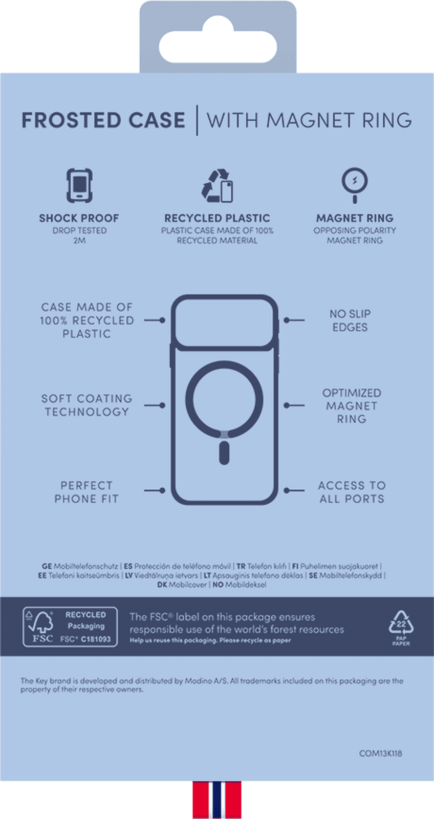 <p>Key frosted case med MagSafe til iPhone 18 Pro Max / 17 Pro Max, bl&aring;</p>