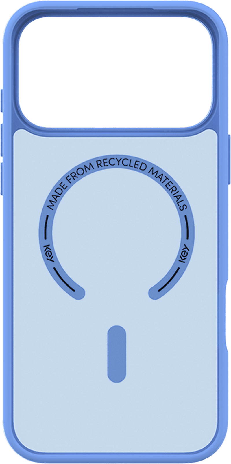 <p>Key frosted case med MagSafe til iPhone 18 Pro Max / 17 Pro Max, bl&aring;</p>