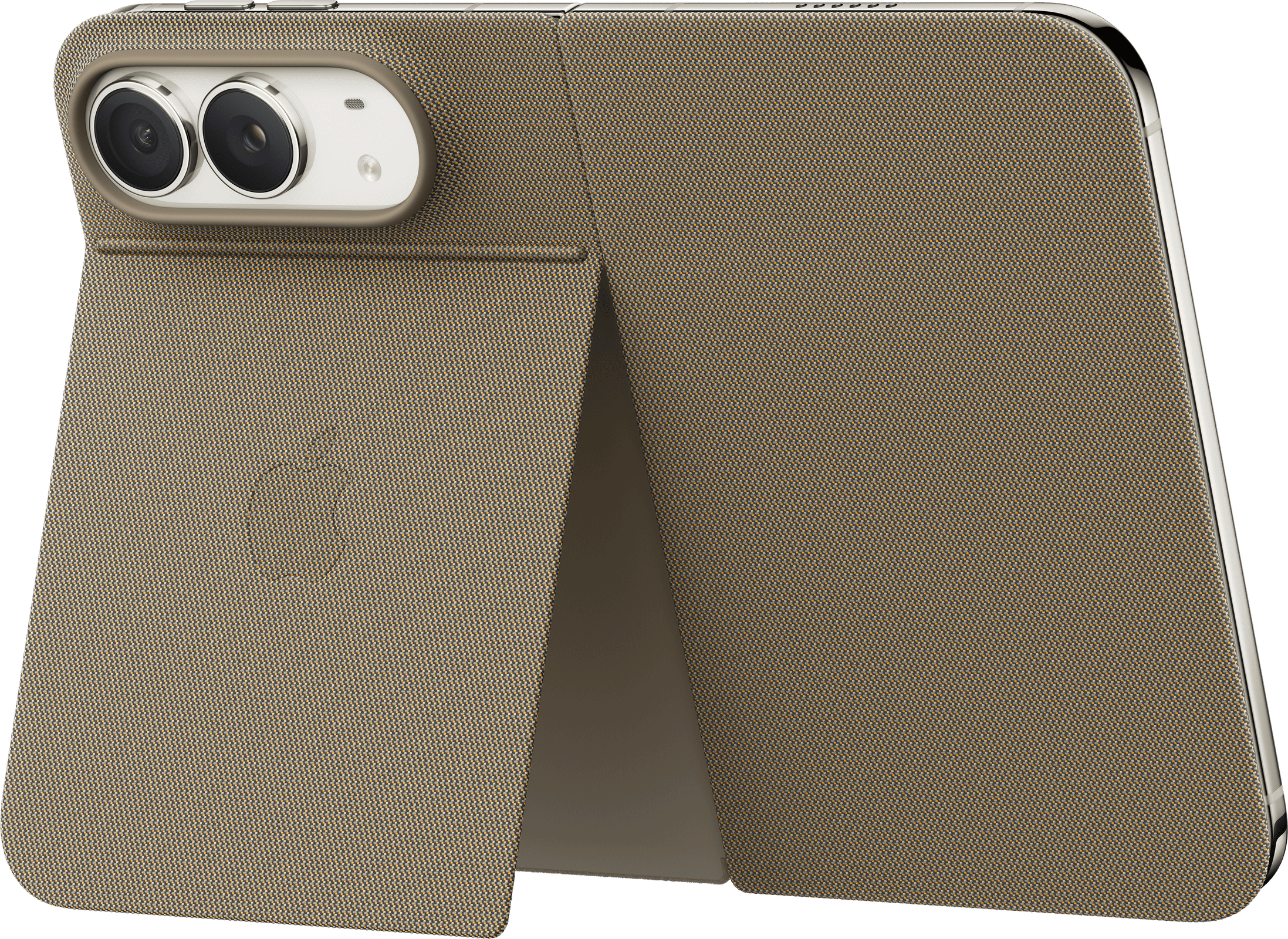 <p>Apple Duo Folio med støtteklaff, muldvarpgrå</p>