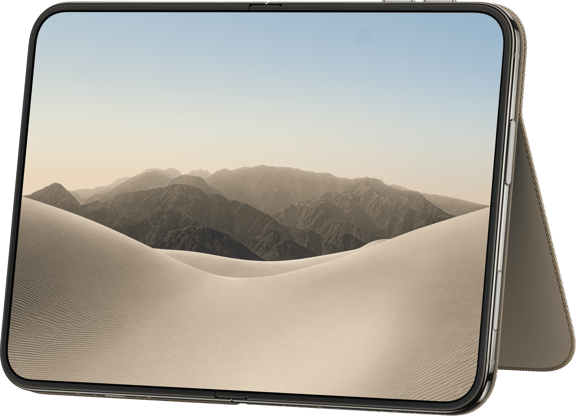<p>Apple Duo Folio med støtteklaff, muldvarpgrå</p>