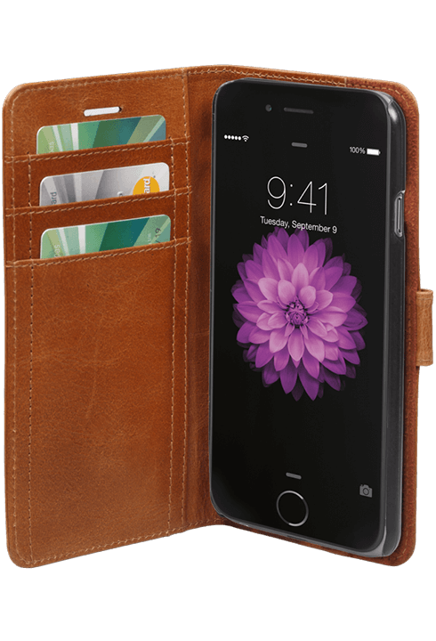 dbramante wallet iPhone 6,7,8 - lys brun