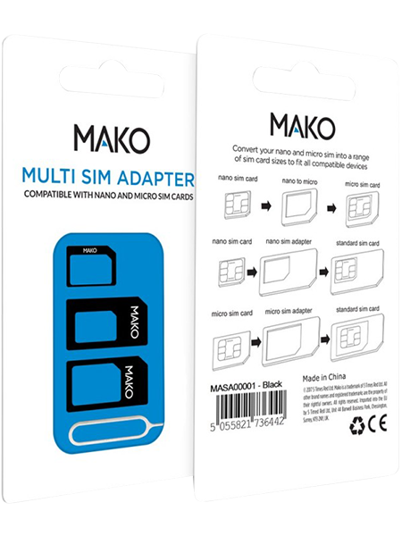 Mako 4-1 Nano Sim Card Adapter