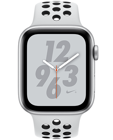 Apple Watch 4 Nike+ GPS 44mm, sølv/svart