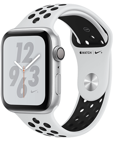 Apple Watch 4 Nike+ GPS 44mm, sølv/svart