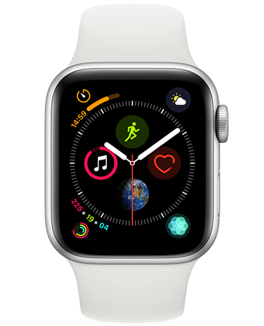 Apple Watch 4 GPS, 40 mm, sølv/hvit