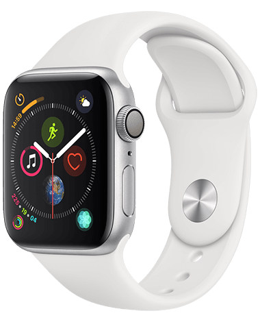 Apple Watch 4 GPS, 40 mm, sølv/hvit
