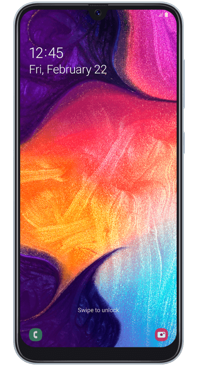 Samsung Galaxy A50, hvit