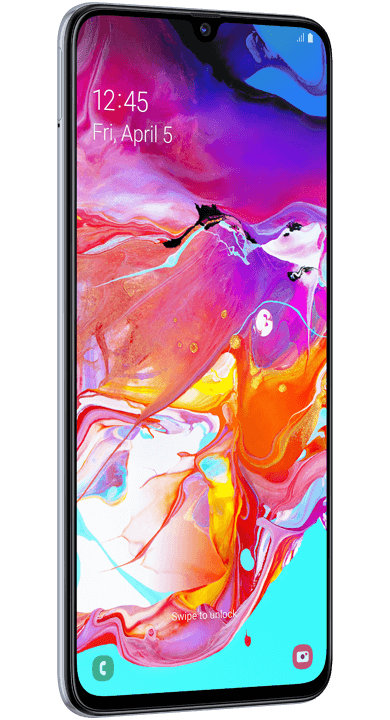 Samsung Galaxy A70, hvit